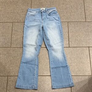 L’AGENCE High Waist Ankle Slim Flare Leg Jeans